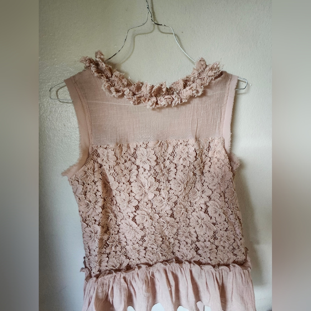 Adiva Pink Lace Blouse - Picture 2 of 5